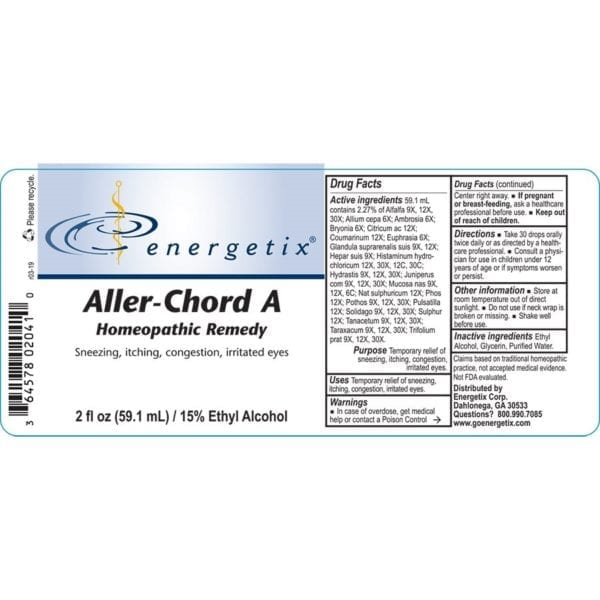 Aller-Chord A Ingredients