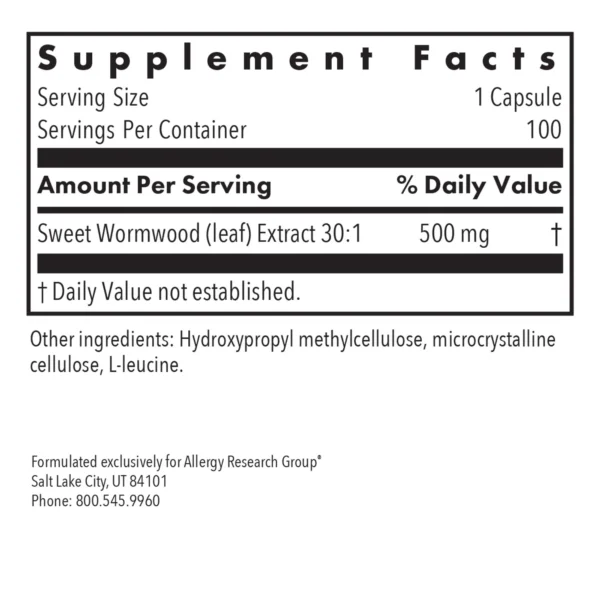71160-1 Artemesia Ingredients