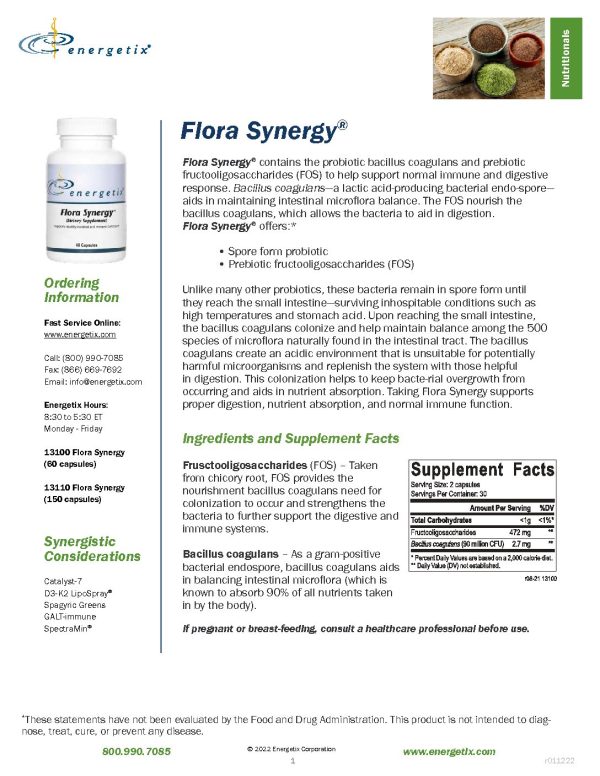 Flora Synergy Product Detail Sheet