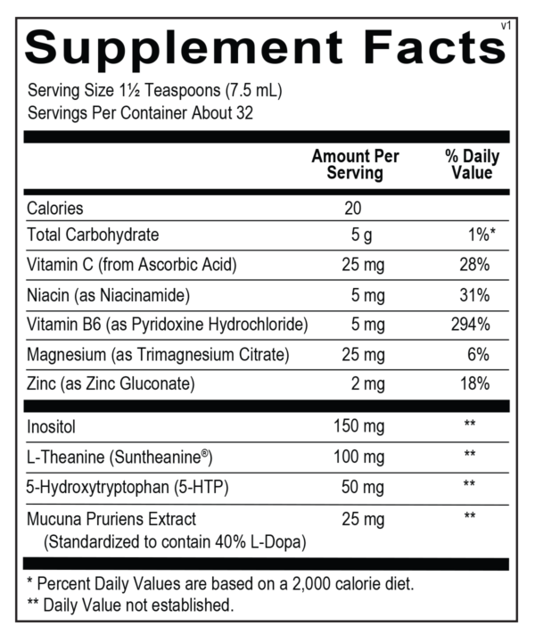 CereVive Jr 8 fl oz 833001 Ingredients