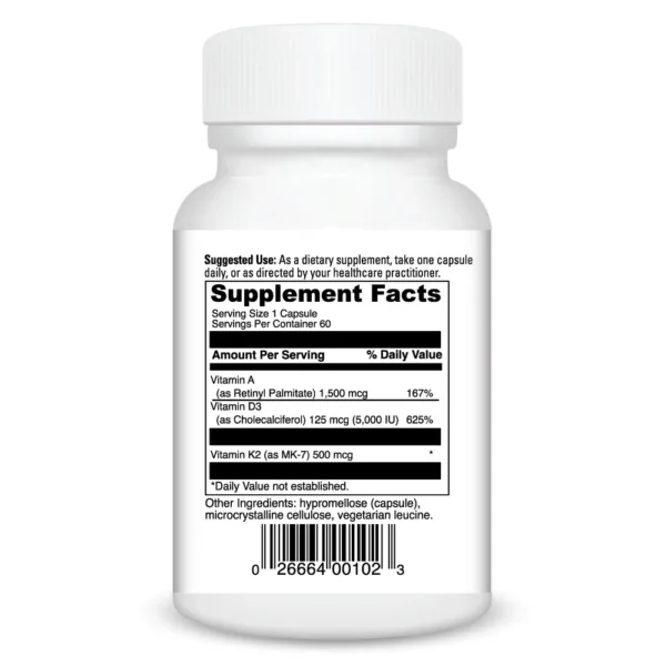 ADK Ingredients Label