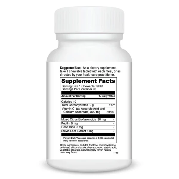 Chewable C-300 90 tabs Cherry Ingredients 0200142.090-_f__1