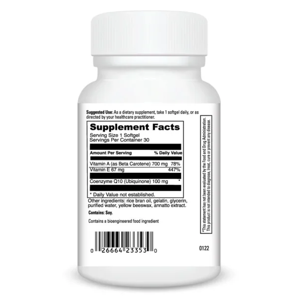CoQsol 100 mg Ingredients 0200335.030