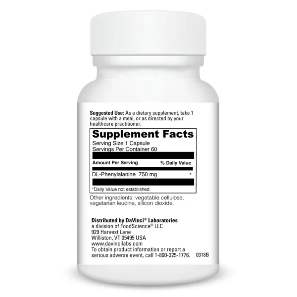 DL-Phenaylanine 60 caps Ingredients 0200288.060
