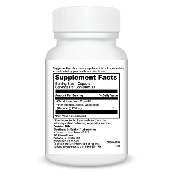 Glutathione 30 caps Ingredients