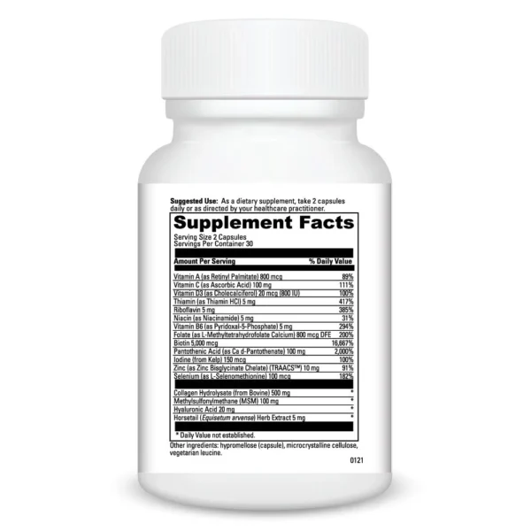 Hair, Skin & Nails 60 caps Ingredients 020044l.060