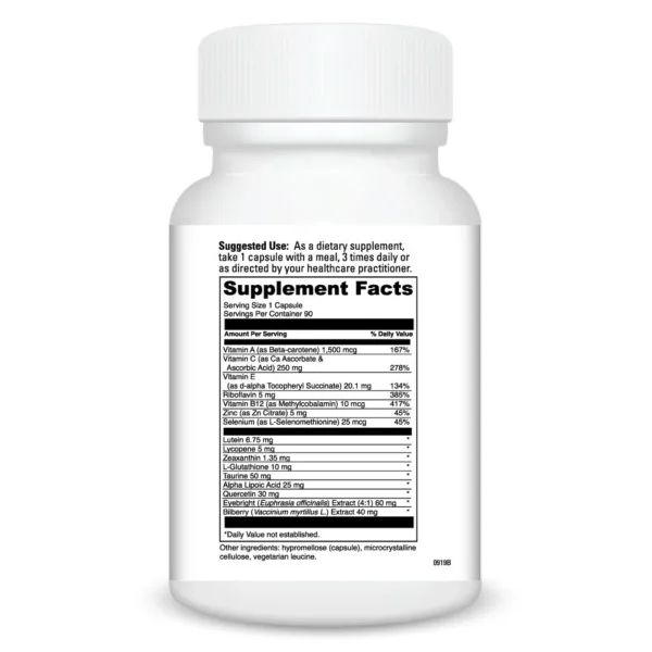 Healthy Eyes 90 caps Ingredients 0200450.090