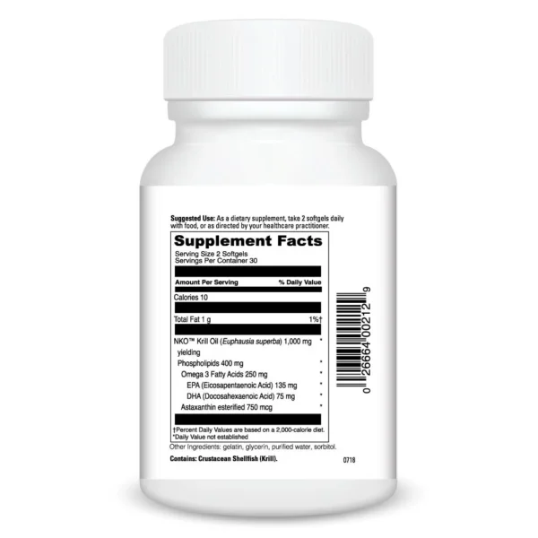 Krill OIl 60 caps Ingredients 020010e.060