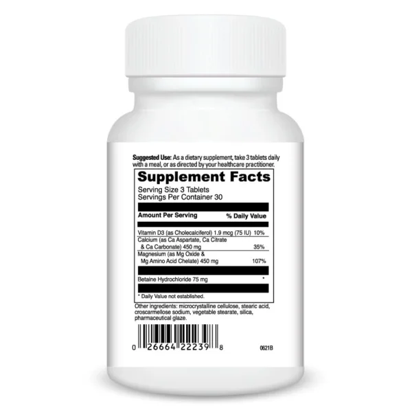 Multi-Source Cal-Mag 180 tabs Ingredients 0200223.180