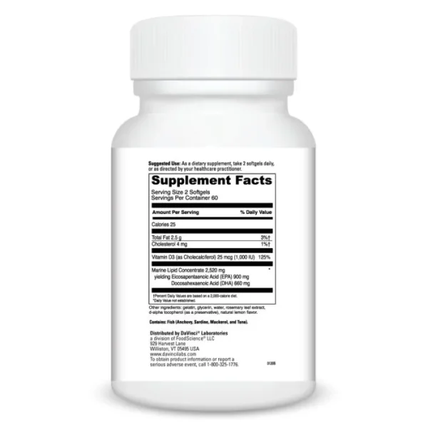 Omega 3 HP-D 120 softgels Ingredients