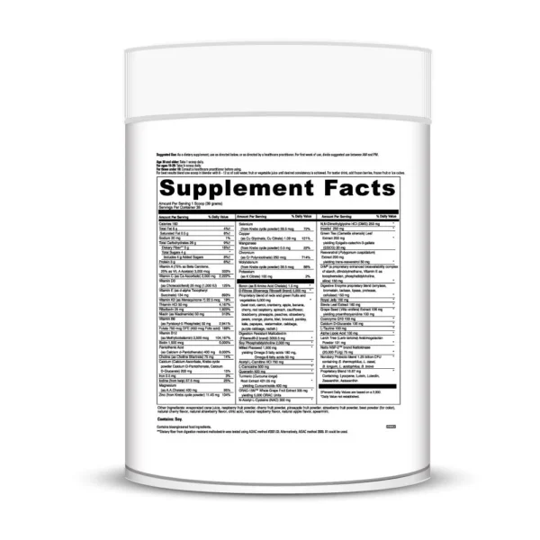 Spectra Infinite Nutrition Ingredients 0200544.036