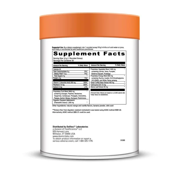 Spectra Oranges Ingredient