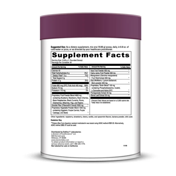 Spectra Purples Ingredients