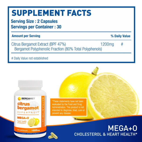 Bergamet Supreme Mega+O Ingredient Label
