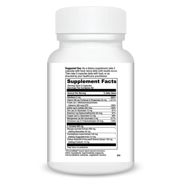 Thyroid Basics 120 caps Ingredneints