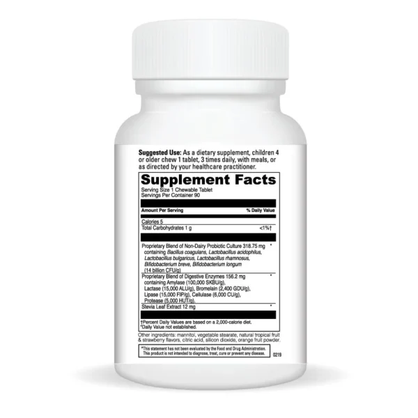 chewable kidbiotic 45 Ingredients 022252E.045
