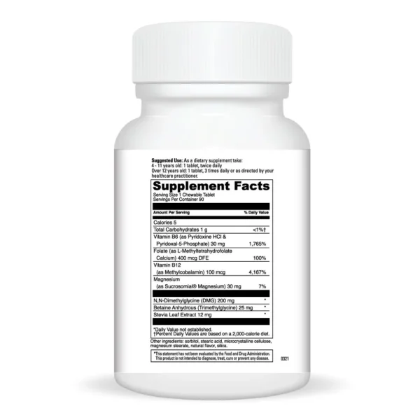focus chewable 90 tabs Ingredients 022216l.090