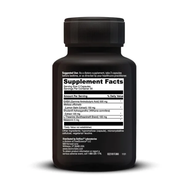 Sleep Benefits 60 caps Ingredients