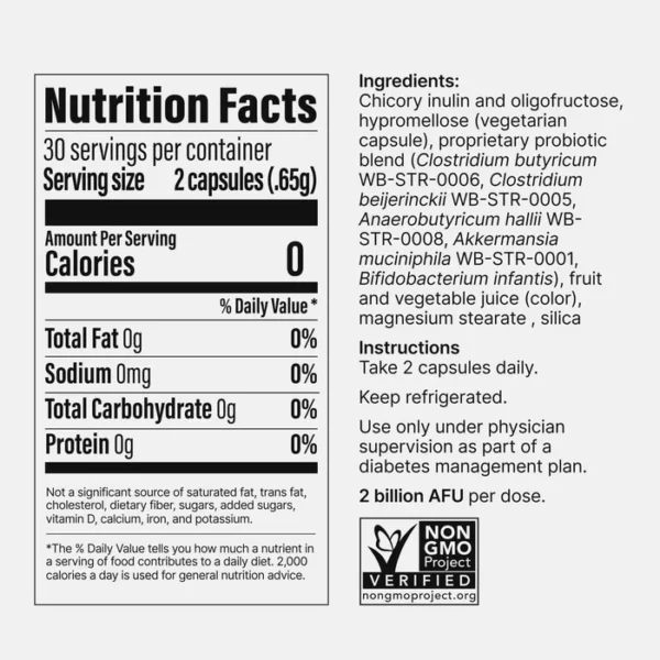 Glucose Control Supplement Facts