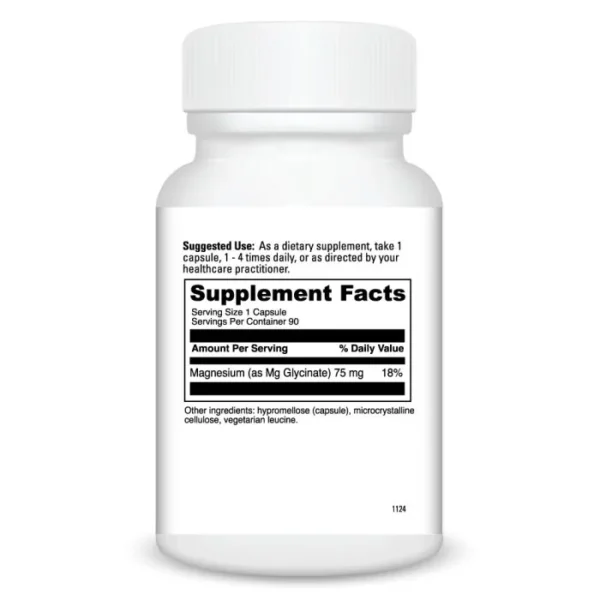 Magnesium Glycinate 90 caps Ingredients 020023n.090