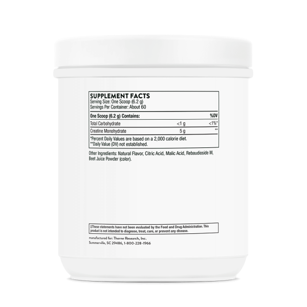 Creatine - Strawberry Supplement Facts SF905